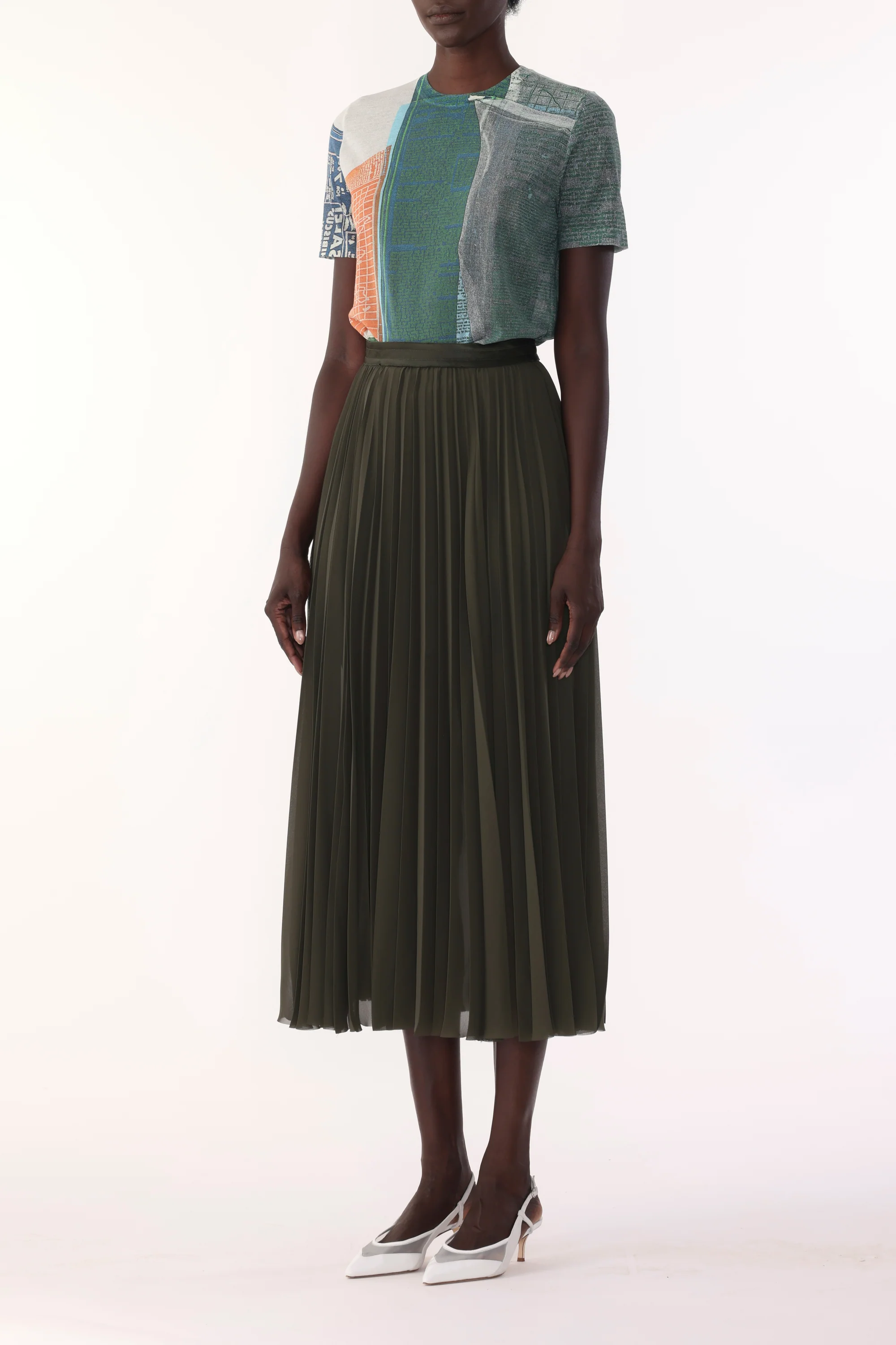 CHIFFON PLEATED SKIRT - Image 2