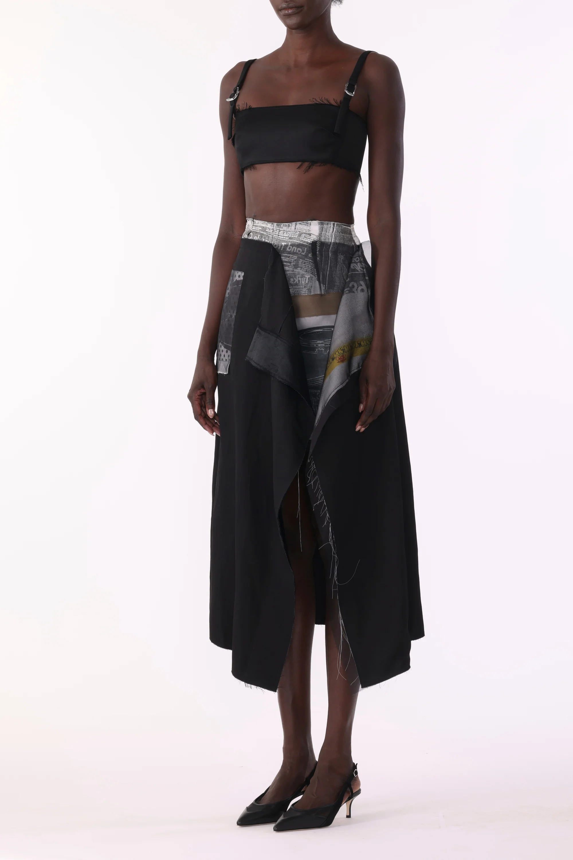 COLLAGE MIDI SKIRT WITH SHEEPHEAD ARTWORK BY ROBERT RAUSCHENBERG - Image 3