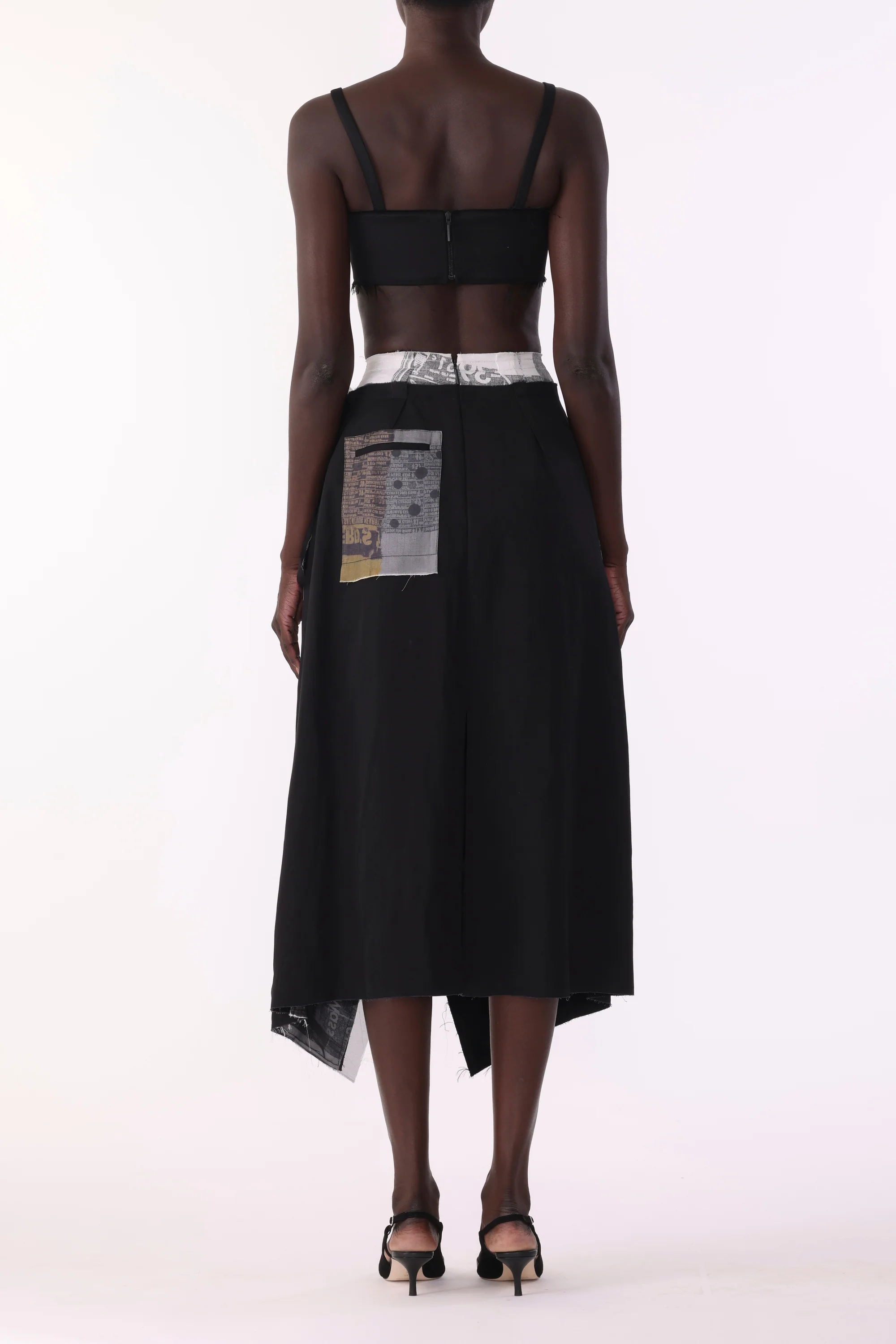 COLLAGE MIDI SKIRT WITH SHEEPHEAD ARTWORK BY ROBERT RAUSCHENBERG - Image 4