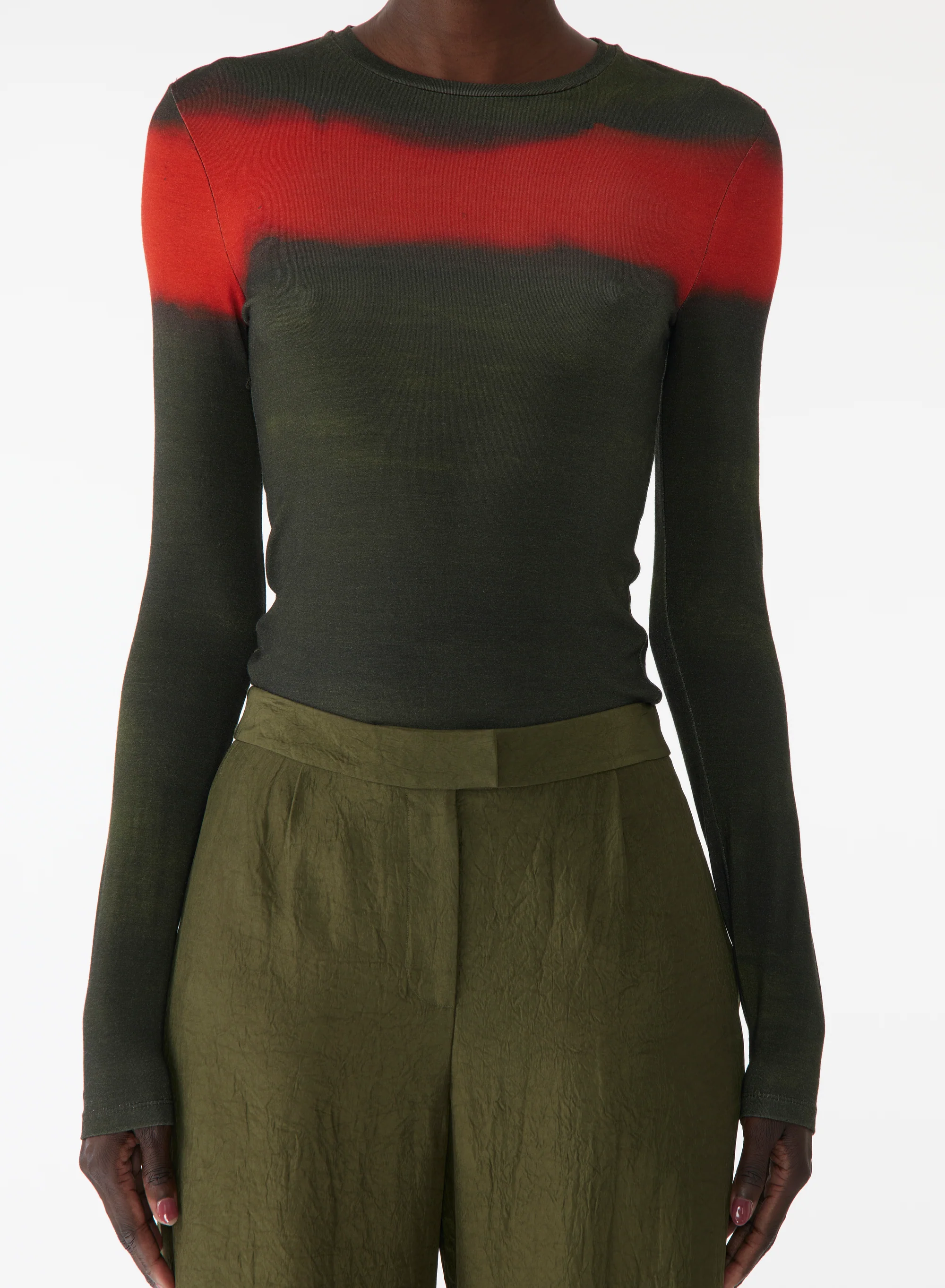 CRINKLED SATIN STRAIGHT- LEG TROUSERS - Image 4