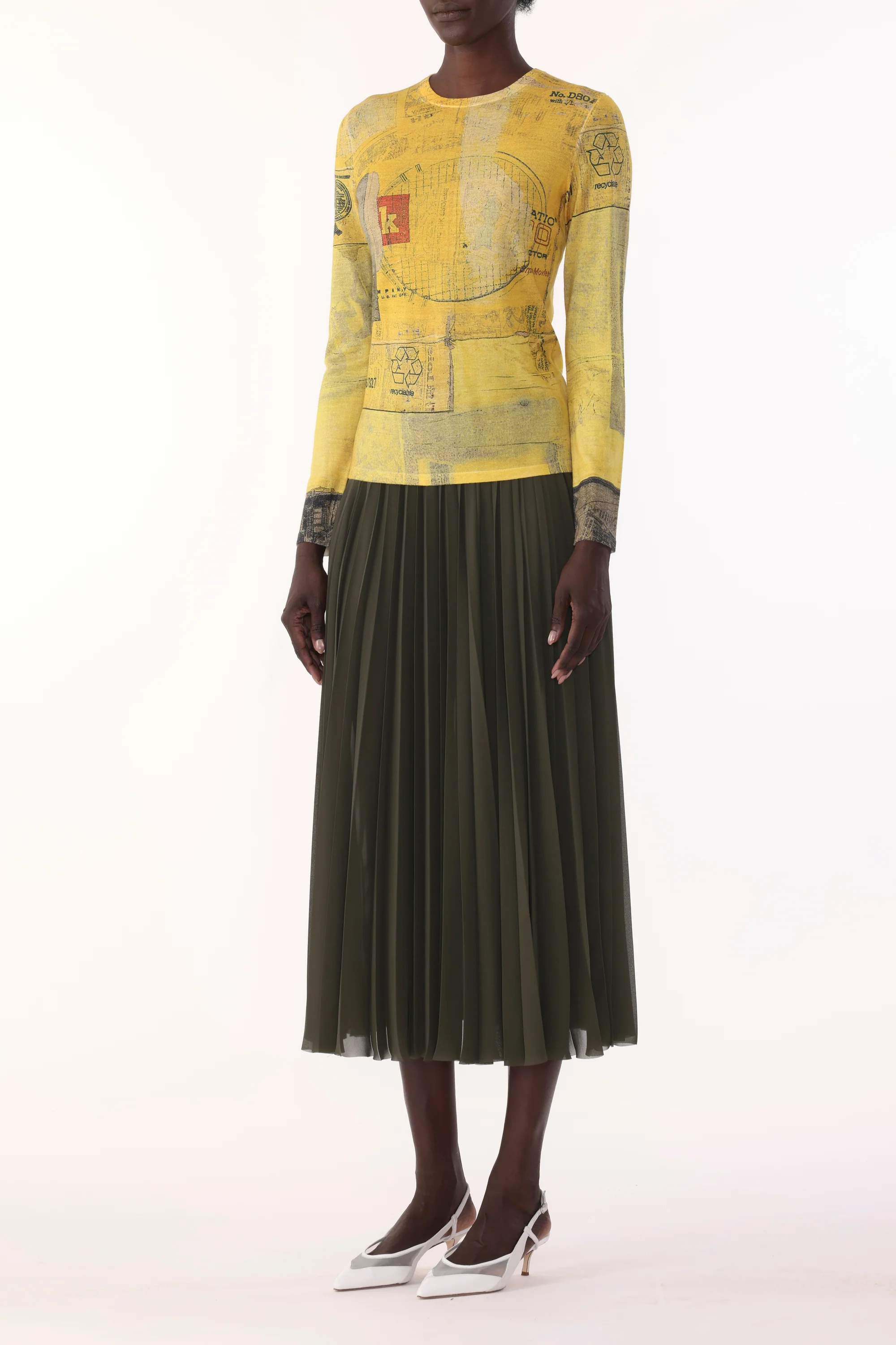 MERINO WOOL KNIT CREW NECK WITH SULPHUR BANK ARTWORK BY ROBERT RAUSCHENBERG - Image 3