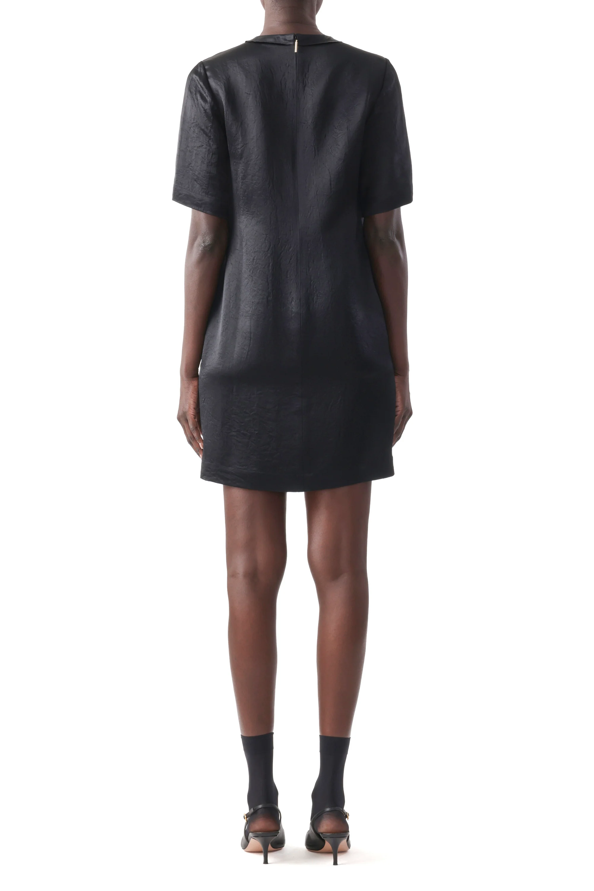 SHORT SLEEVE DRESS WITH EMBROIDERY APPLIQUES - Image 4