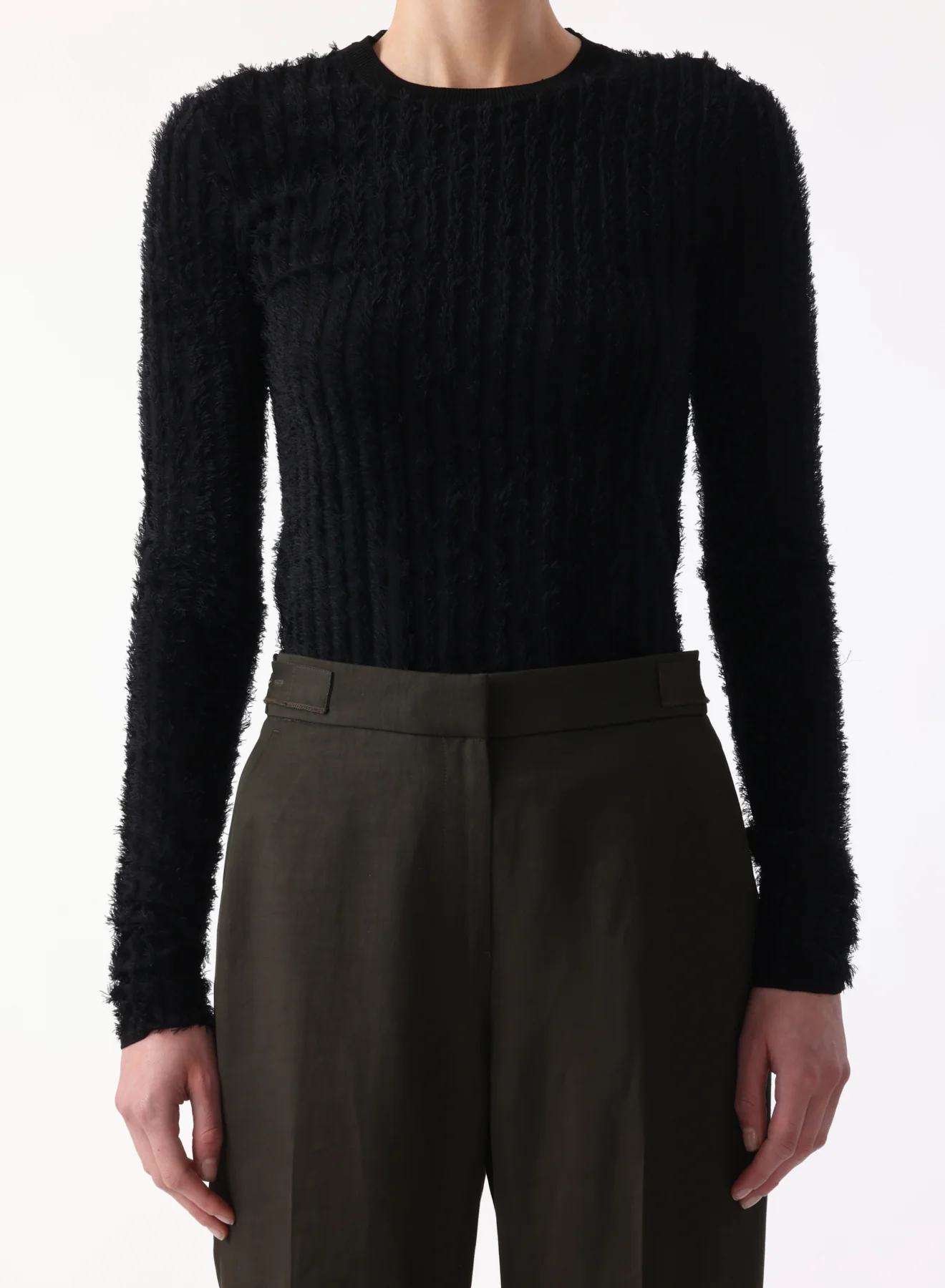 SOFT SUITING FLARE PANT WITH BACK LEG SLITS - Image 4
