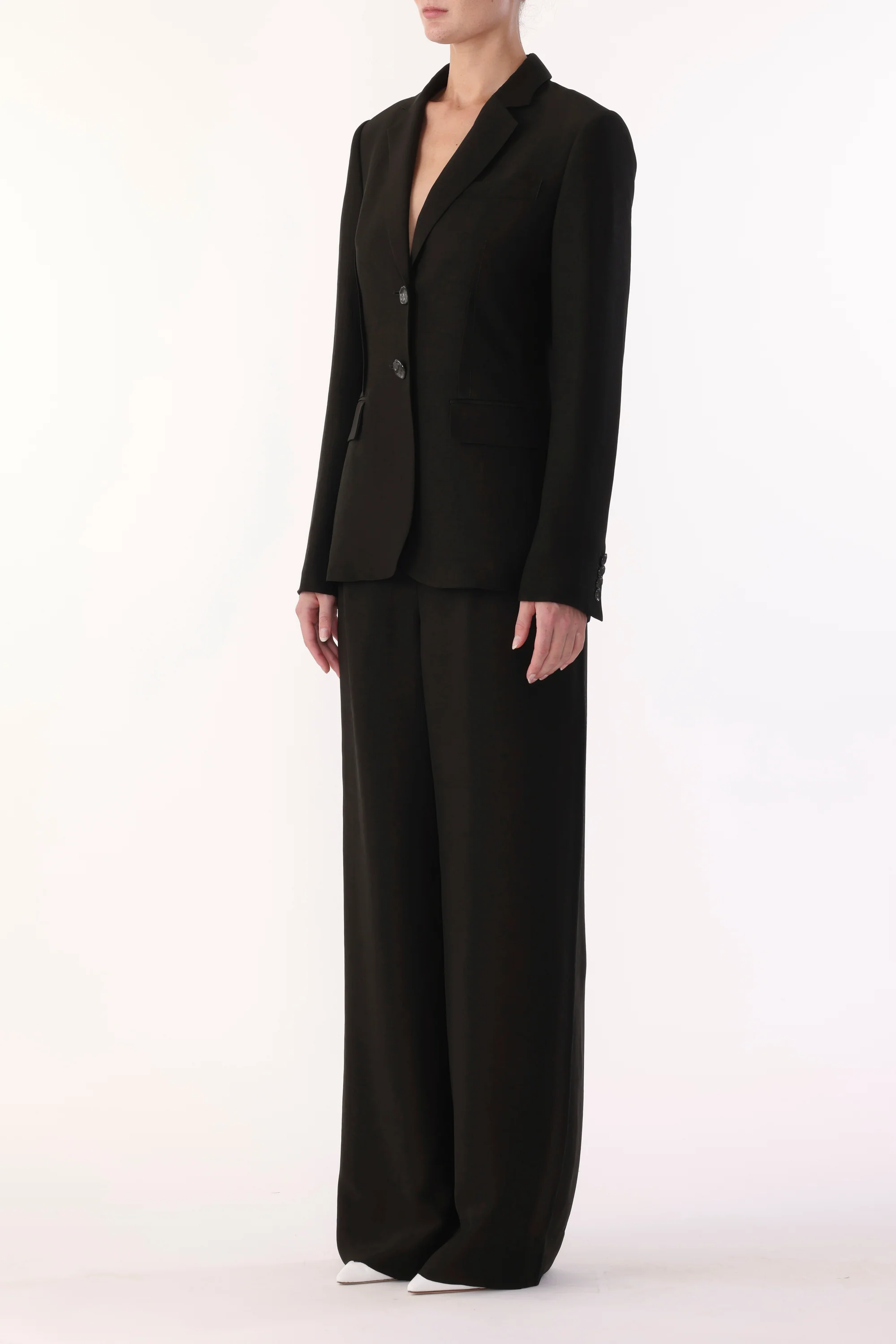 WASHED TWILL STRAIGHT-LEG TROUSERS - Image 3