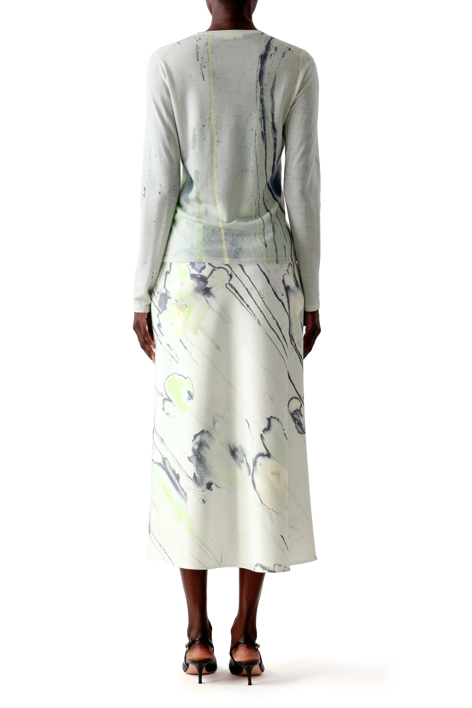 WATERCOLOR FLORAL MERINO SWEATER - Image 4